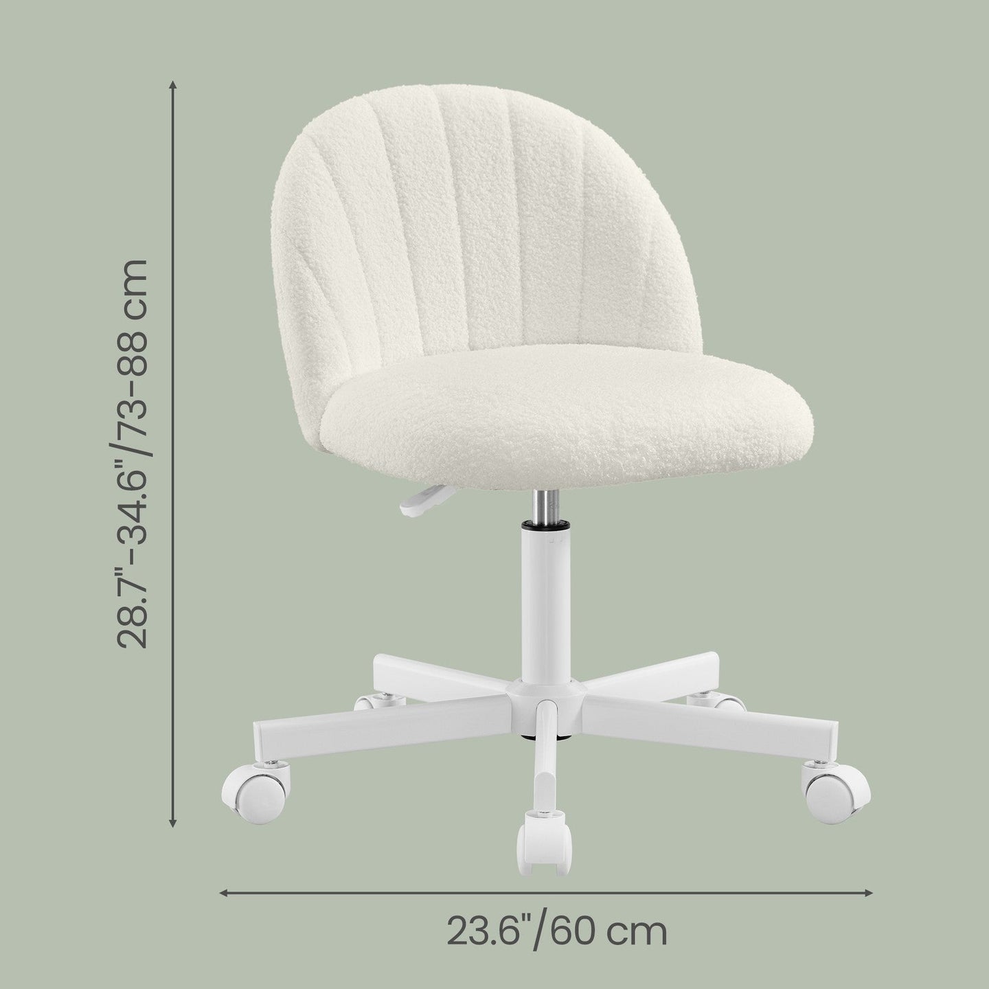 Swivel Office and Vanity Desk Chair - Foam Padding - Adjustable Height