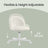 Swivel Office and Vanity Desk Chair - Foam Padding - Adjustable Height