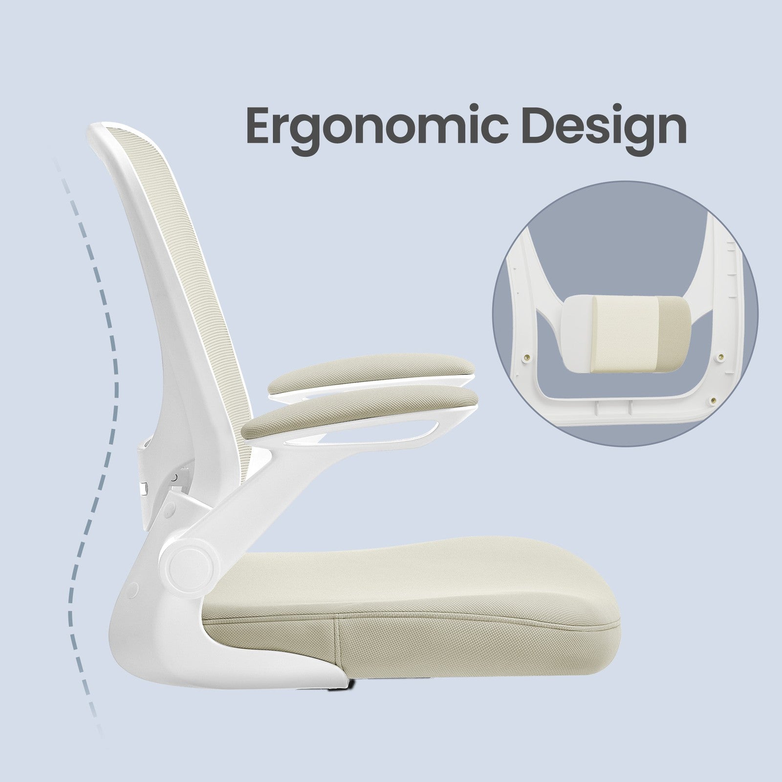 Mesh Office Desk Chair - 120L - Plastic - Ergonomic Design