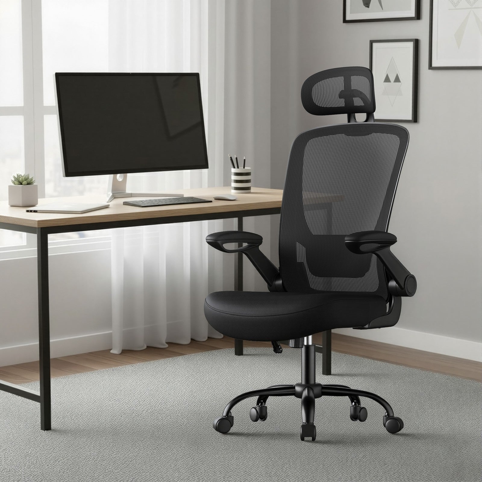 Mesh Office Chair - 360° Swivel - Ergonomic