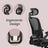 Mesh Office Chair - 360° Swivel - Ergonomic