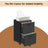 File Cabinet - Wood - Rustic Brown and Black