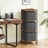 3 Drawer File Cabinet - Wood - Brown - Multi-Functional with Printer Stand and Book Shelf