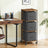 File Cabinet - Engineered Wood - Black - 3 Drawers with Printer Stand and Bookshelf
