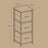 3 Drawer File Cabinet - Wood - Brown - Multi-Functional with Printer Stand and Book Shelf