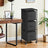 File Cabinet - Engineered Wood - Black - 3 Drawers with Printer Stand and Bookshelf