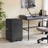 Mobile Filing Cabinet - Wood - Ink Black - Lockable with 4 Drawers