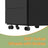 Mobile Filing Cabinet - Wood - Ink Black - Lockable with 4 Drawers