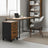 Filing Cabinet - Metal - Rustic Brown - 3 Drawers with Wheels for A4 and Letter Sized Documents