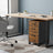 Filing Cabinet - Metal - Rustic Brown - 3 Drawers with Wheels for A4 and Letter Sized Documents