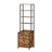 Office Storage Cabinet - Steel - Rustic Brown - 3-Drawer with Adjustable Open Shelves