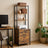 Office Storage Cabinet - Steel - Rustic Brown - 3-Drawer with Adjustable Open Shelves