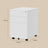 Mobile Office File Cabinet - Steel - White - Lockable with Wheels and Hanging File Rails