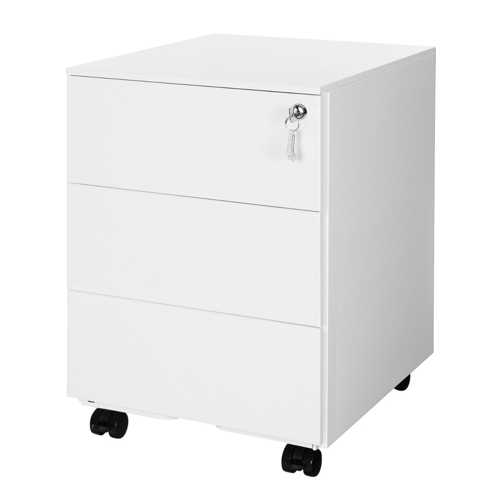 Mobile Desk Cabinet - 3 Drawers - Steel - Lockable
