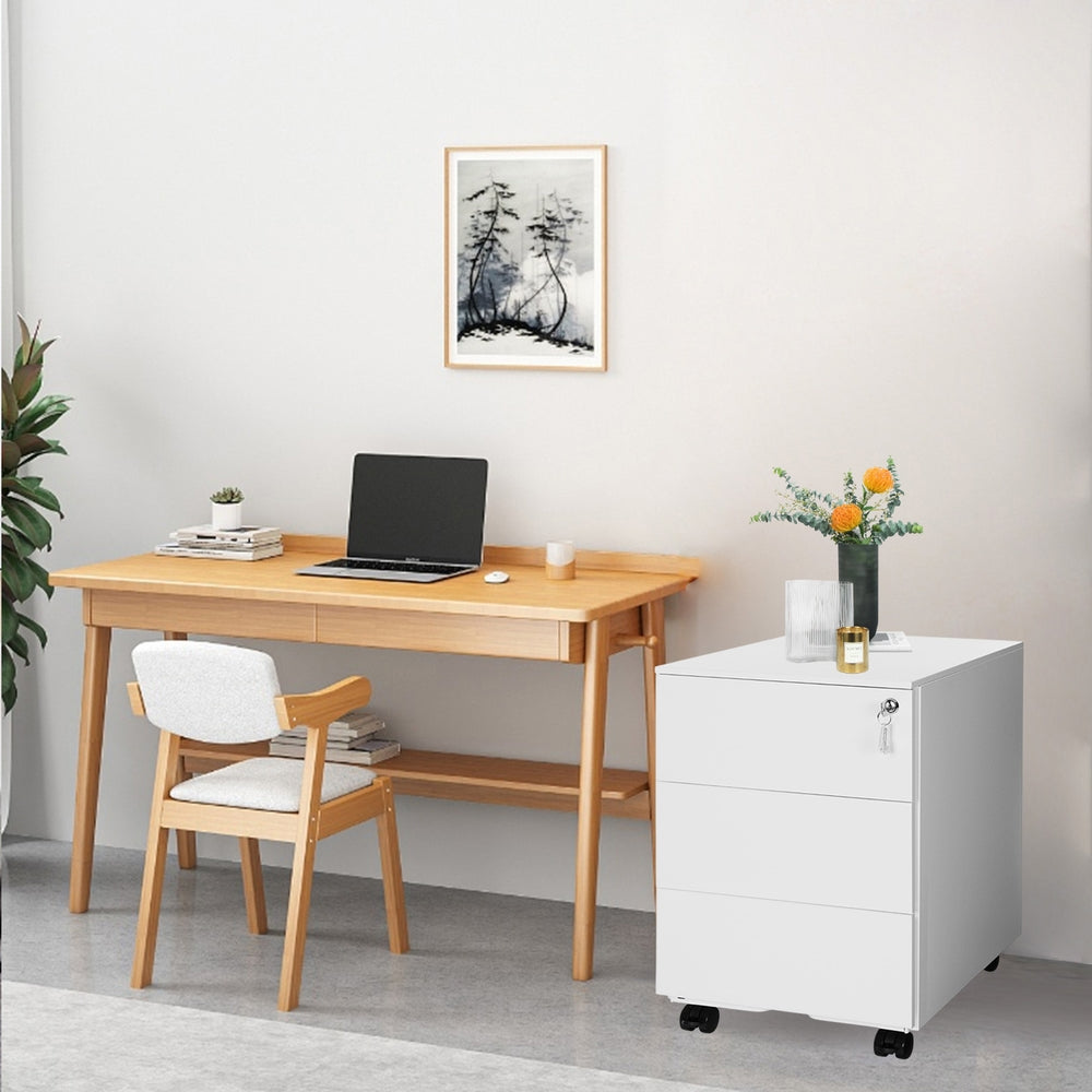 Mobile Desk Cabinet - 3 Drawers - Steel - Lockable
