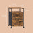 Mobile File Cabinet - Wood and Steel - Rustic Brown - with 2 Drawers