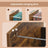 Mobile File Cabinet - Wood and Steel - Rustic Brown - with 2 Drawers