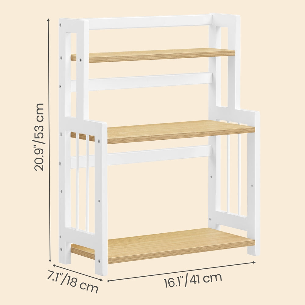 3-Tier Spice Organizer Rack - 7L - Bamboo - Versatile Use