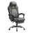 Gaming Chair - Steel and Synthetic Leather - Dove Grey - with Footrest
