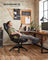 Office Racing Chair - Synthetic Leather and Foam - Black