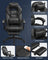 Office Racing Chair - Synthetic Leather and Foam - Black