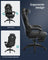 Office Racing Chair - Synthetic Leather and Foam - Black