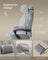 Ergonomic Design - Velvet and Foam - Slate Grey - with Footrest