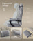 Ergonomic Design - Velvet and Foam - Slate Grey - with Footrest