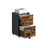 Filing Cabinet - 2-Drawer with Wheels - Wood - Rustic Brown and Black