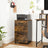Filing Cabinet - 2-Drawer with Wheels - Wood - Rustic Brown and Black