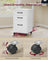 Mobile File Cabinet 3 Drawers Filing Cabinet - Wood and Steel - Cloud White