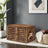 Cat Litter Box Cabinet - Rustic Brown - Hidden Design with Removable Divider and Shutter Doors