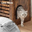 Cat Litter Box Cabinet - Rustic Brown - Hidden Design with Removable Divider and Shutter Doors