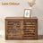 Cat Litter Box Cabinet - Rustic Brown - Hidden Design with Removable Divider and Shutter Doors