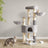 Heavy-Duty Cat Condo - Wood - Dove Grey and Black - 9 Scratching Posts and Self-Warming Pads