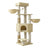 Heavy-Duty Multi-Level Cat Tree Tower - Wood and Plush - Beige