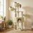 Heavy-Duty Multi-Level Cat Tree Tower - Wood and Plush - Beige