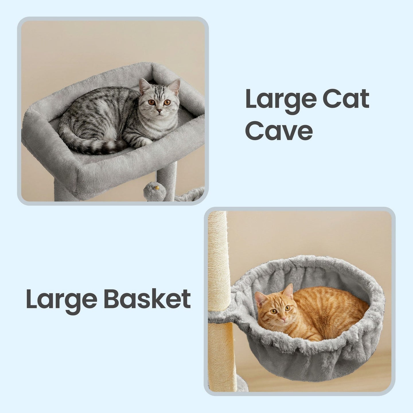 Cat Tree Tower - 55L - Particleboard - Scratching Posts