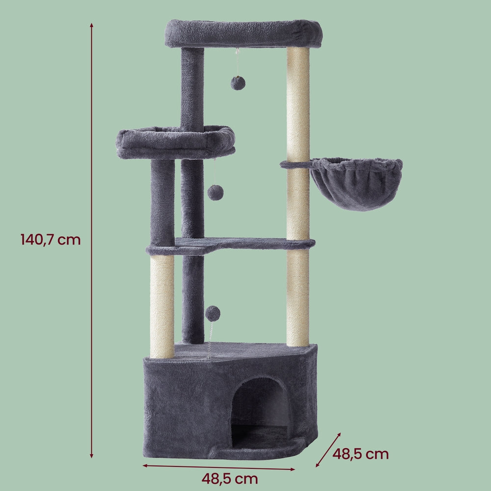 Cat Tree Tower - 19L - Particleboard - Large Perches