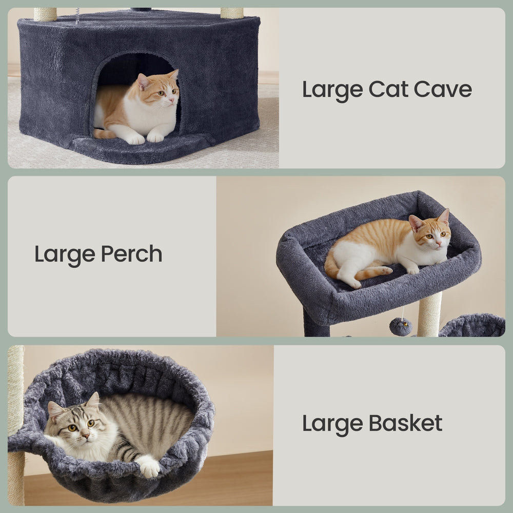 Cat Tree Tower - 19L - Particleboard - Large Perches