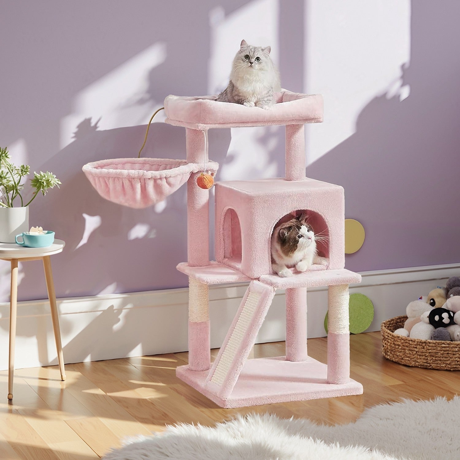 Cat Tree - PCT051P01 - Jelly Pink - Widened Perch for Large Cats and Kittens