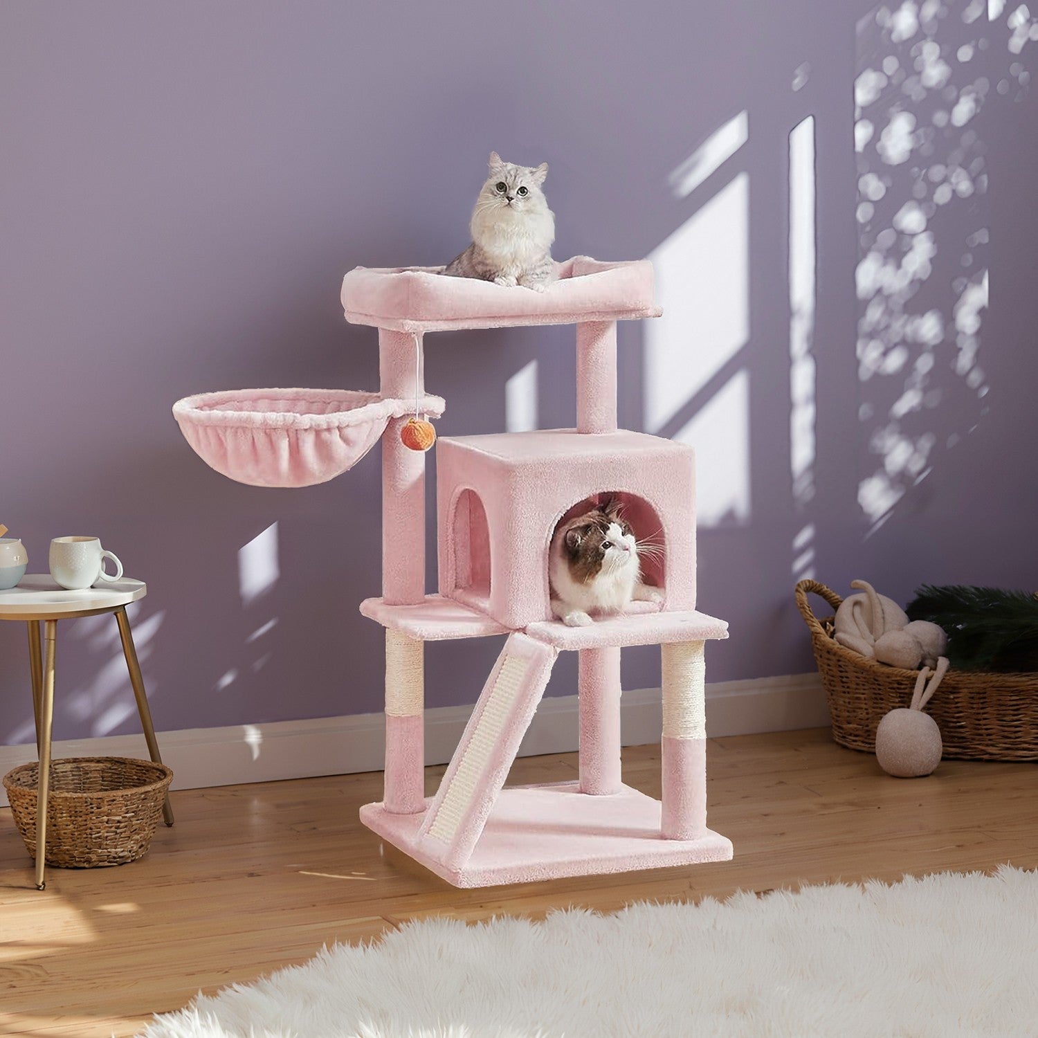Cat Tree - PCT051P01 - Jelly Pink - Widened Perch for Large Cats and Kittens