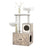 Cat Tree - Wood and Plush - Greige