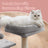 Cat Tree - Wood - Light Grey - 72 cm with Scratching Post and Three Pompoms
