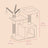 Cat Tree - Wood - Light Grey - 72 cm with Scratching Post and Three Pompoms