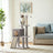 Small Cat Tree - Wood and Plush - Light Gray