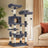 Multi-Level Cat Condo - Engineered Wood - Smoky Gray - 11 Scratching Posts