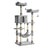 Cat Tree - Wood and Plush - Light Gray - with 11 Scratching Posts