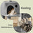 Cat Tree - Wood and Plush - Light Gray - with 11 Scratching Posts