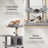 Cat Condo - Plush Fabric - Light Grey - Multi-Level with Scratching Posts and Perches